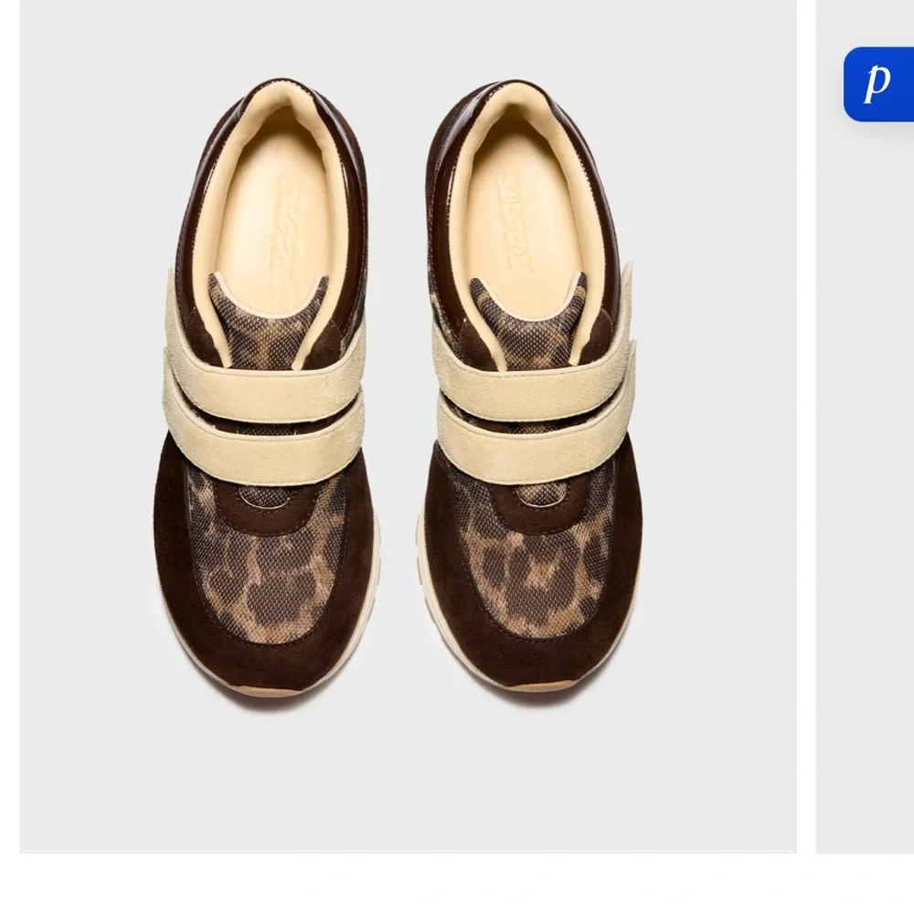 The Blake Women's Brown and Tan Heeled Sneaker - Picture 3 of 5